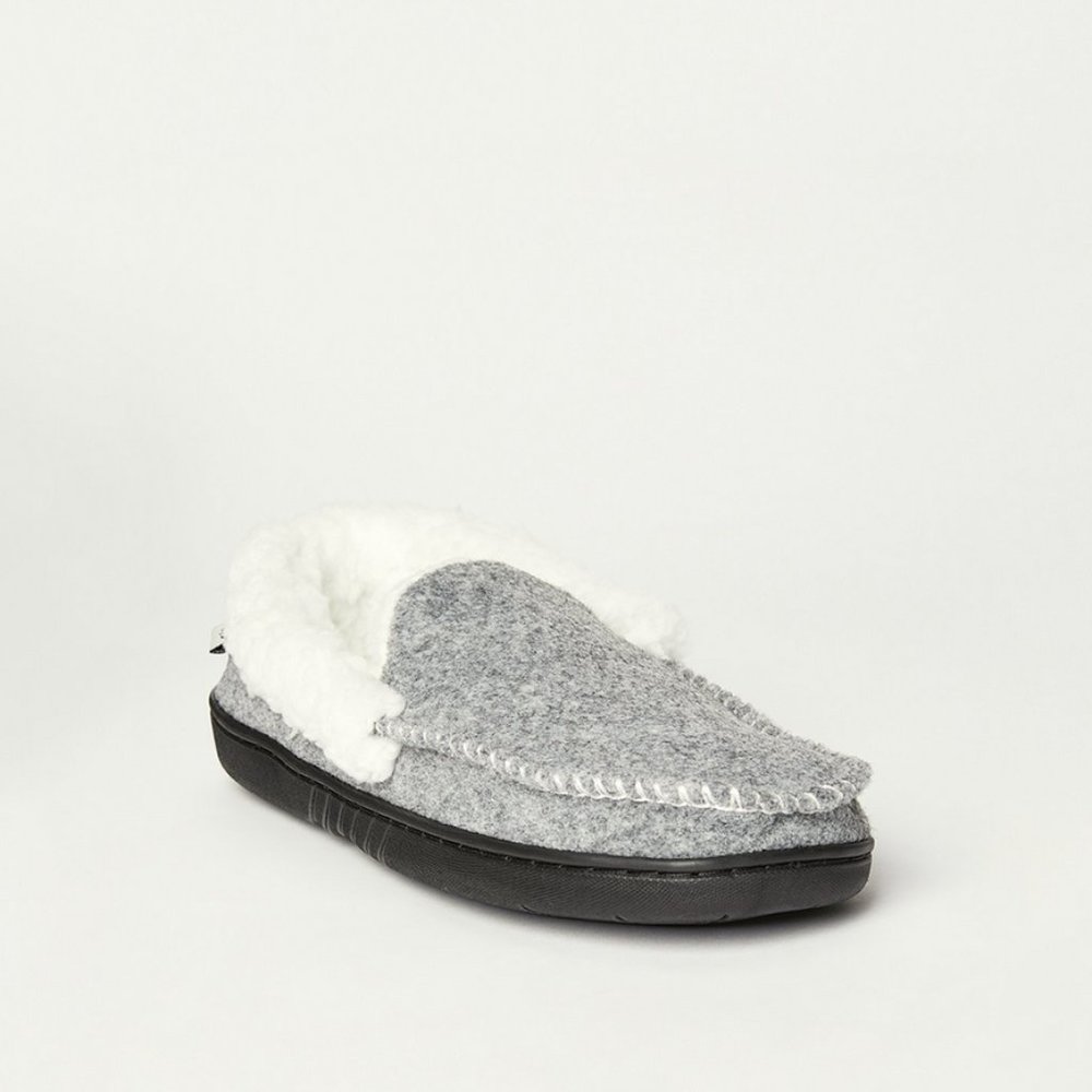 Lucky Brand Men's Charcoal Faux Wool Sherpa Lined Slipper/NIB/XL